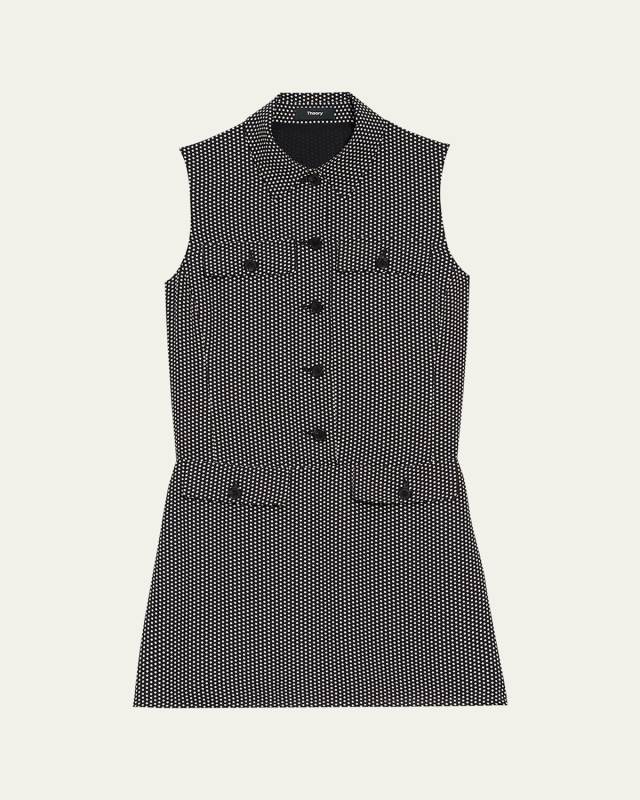 Dot Military Mini Dress